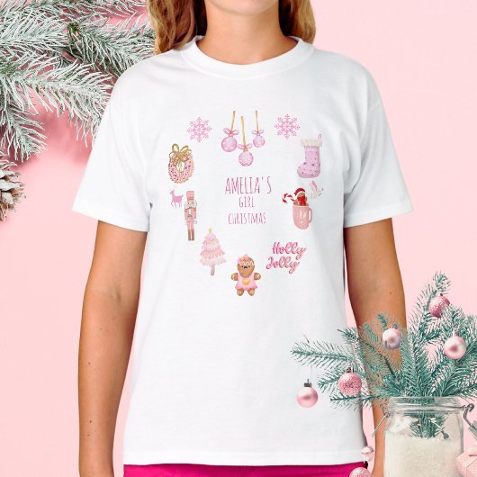 Meisje Kerst Notenkraker Hart Doodles T-shirt