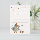 Meisje Kerstmis Bedankt notitie, vul kaart in (Staand voorkant)