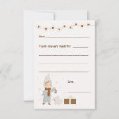 Meisje Kerstmis Bedankt notitie, vul kaart in (Voorkant)