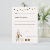 Meisje Kerstmis Bedankt notitie, vul kaart in (Staand voorkant)