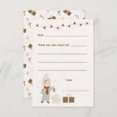 Meisje Kerstmis Bedankt notitie, vul kaart in (Voorkant / Achterkant)