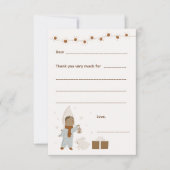 Meisje Kerstmis Bedankt notitie, vul kaart in (Voorkant)