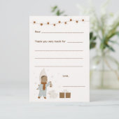 Meisje Kerstmis Bedankt notitie, vul kaart in (Staand voorkant)