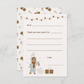 Meisje Kerstmis Bedankt notitie, vul kaart in (Voorkant / Achterkant)