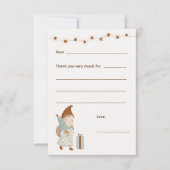 Meisje Kerstmis Bedankt notitie, vul kaart in (Voorkant)