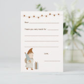 Meisje Kerstmis Bedankt notitie, vul kaart in (Staand voorkant)