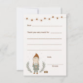 Meisje Kerstmis Bedankt notitie, vul kaart in (Voorkant)