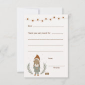 Meisje Kerstmis Bedankt notitie, vul kaart in (Voorkant)