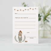 Meisje Kerstmis Bedankt notitie, vul kaart in (Staand voorkant)