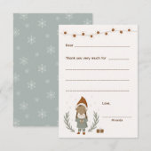 Meisje Kerstmis Bedankt notitie, vul kaart in (Voorkant / Achterkant)