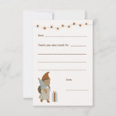 Meisje Kerstmis Bedankt notitie, vul kaart in (Voorkant)