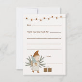 Meisje Kerstmis Bedankt notitie, vul kaart in (Voorkant)
