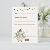 Meisje Kerstmis Bedankt notitie, vul kaart in (Staand voorkant)