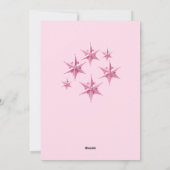 Meisje Kerstmis Uitnodiging Verjaardag Vrolijk kle (Achterkant)