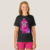 Meisje Kerstmis Winter T-shirt (Voorkant volledig)