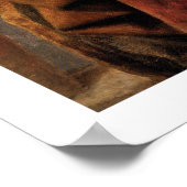 Meisje, keukenkat en vogelvaccinatieposter poster (Hoek)