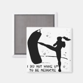 Meisje Kickboxing MMA werd niet middelmatig Magneet (Voorkant / Achterkant)