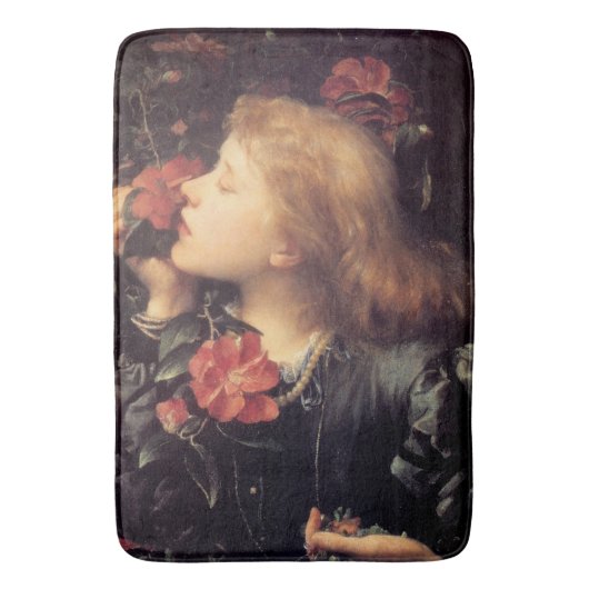 Meisje kiest een mooie ventilator (van G.F. Watts) Badmat (Voorkant Verticaal)