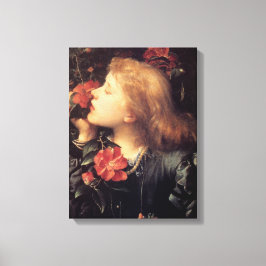 Meisje kiest een mooie ventilator (van G.F. Watts) Canvas Afdruk