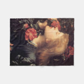 Meisje kiest een mooie ventilator (van G.F. Watts) Fleece Deken (Voorkant (Horizontaal))