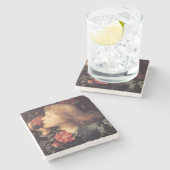 Meisje kiest een mooie ventilator (van G.F. Watts) Stenen Onderzetter (Zijkant)