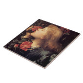 Meisje kiest een mooie ventilator (van G.F. Watts) Tegeltje (Zijkant)