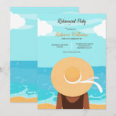 Meisje kijken naar het Zee Kaart (Voorkant / Achterkant)