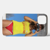 "Meisje kijkt door telescoop telefoonhoesje Case-Mate iPhone Case (Achterkant (horizontaal))