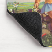 Meisje Kijkt Vogels In Een Boom, Spring Muismat (Hoek)