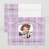  meisje kinder koken bakken recept kaart (Voorkant / Achterkant)