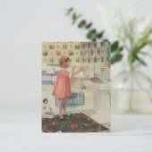  meisje, kinderkleding voor wasgoed briefkaart (Staand voorkant)