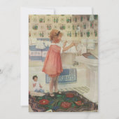  meisje, kinderkleding voor wasgoed kaart (Voorkant)