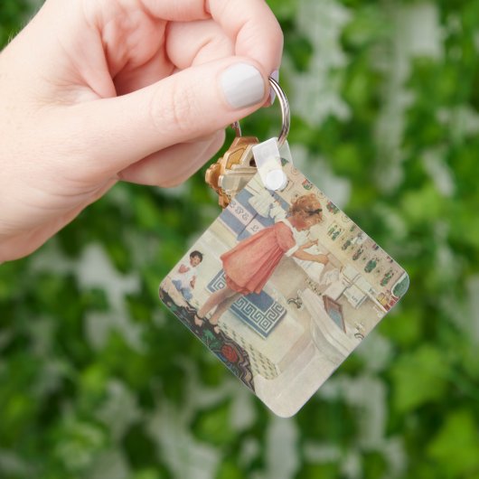 meisje, kinderkleding voor wasgoed sleutelhanger (Hand)
