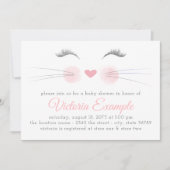 Meisje Kitten Kat Baby shower Kaart (Voorkant)