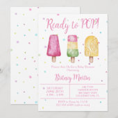 Meisje klaar om te bevallen Zomer Baby Shower Kaart (Voorkant / Achterkant)