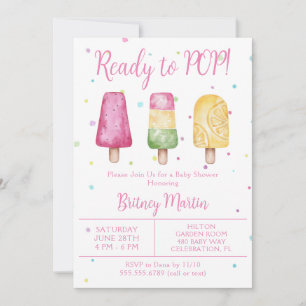 Meisje klaar om te bevallen Zomer Baby Shower Kaart