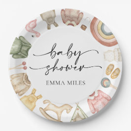 Meisje Kleding Baby shower Papier Borden Papieren Bordje