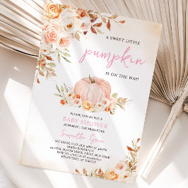 Meisje Kleine Pompoen Baby Shower Kaart