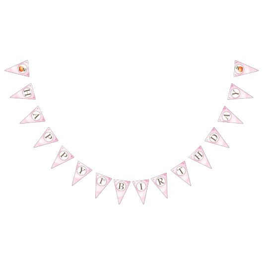 Meisje kleine pompoen verjaardag bunting vlaggetjes (Alle)