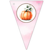 Meisje kleine pompoen verjaardag bunting vlaggetjes (Eerste vlag)