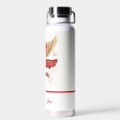 Meisje kleine rode fee fantasy kunst waterfles (Achterkant)