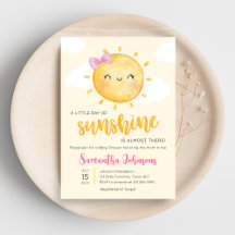 Meisje Kleine Straal van Zonneschijn Baby Shower