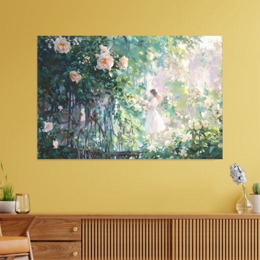 *~* Meisje KLIMMEN ROOS TV2 Uitgerekte Canvas Prin (Insitu (Woonkamer))