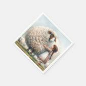 Meisje knuffelen oversized ooi servet (Hoek)