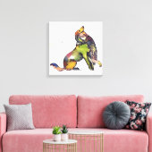 Meisje knuffelhond canvas afdruk (Insitu (Woonkamer))