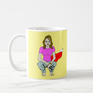 meisje koffiemok