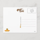 Meisje komt uit kersttaart feestdagenkaart (Achterkant)