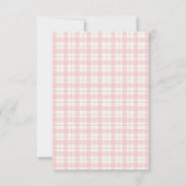 Meisje | Kuiken Waterverf Roze Reactie RSVP Kaartje (Achterkant)