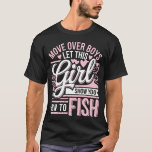 Meisje laat Howo vissen visser cadeau grappig viss T-shirt