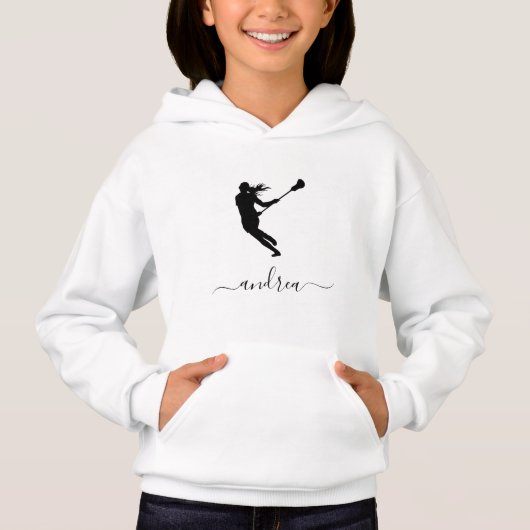 Meisje Lacrosse Aangepaste Naam Gepersonaliseerd K (Voorkant)